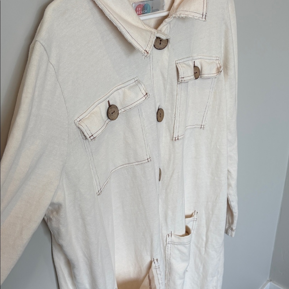 Free People Beach MAXI Duster Dress / Jacket Size Large - Picture 3 of 4